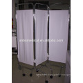 Ward screen with folding separation screen 3 sections , two hinges per curtained panel